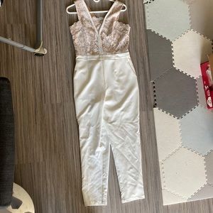 Beautiful white lace jumpsuit size M